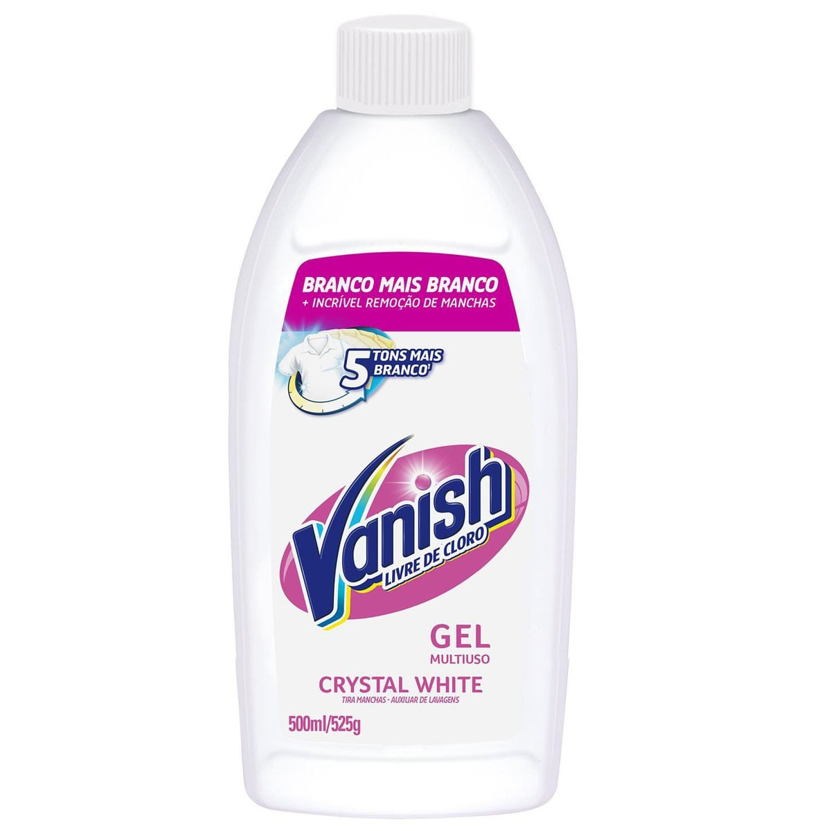 Tira Manchas Vanish Liquido Crystal White para roupas brancas 500ml