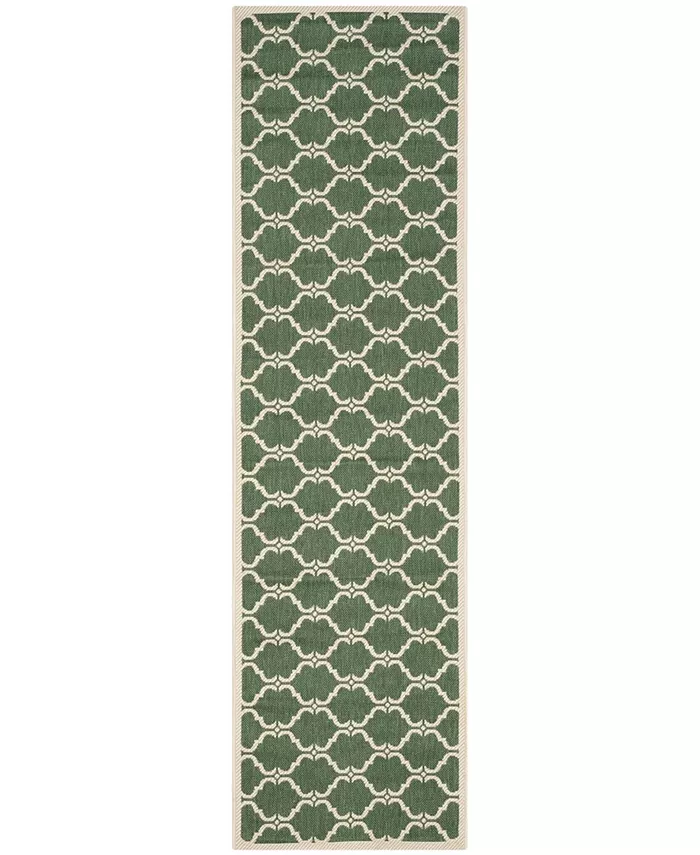 Safavieh Courtyard Dark Green and Beige 2'3
