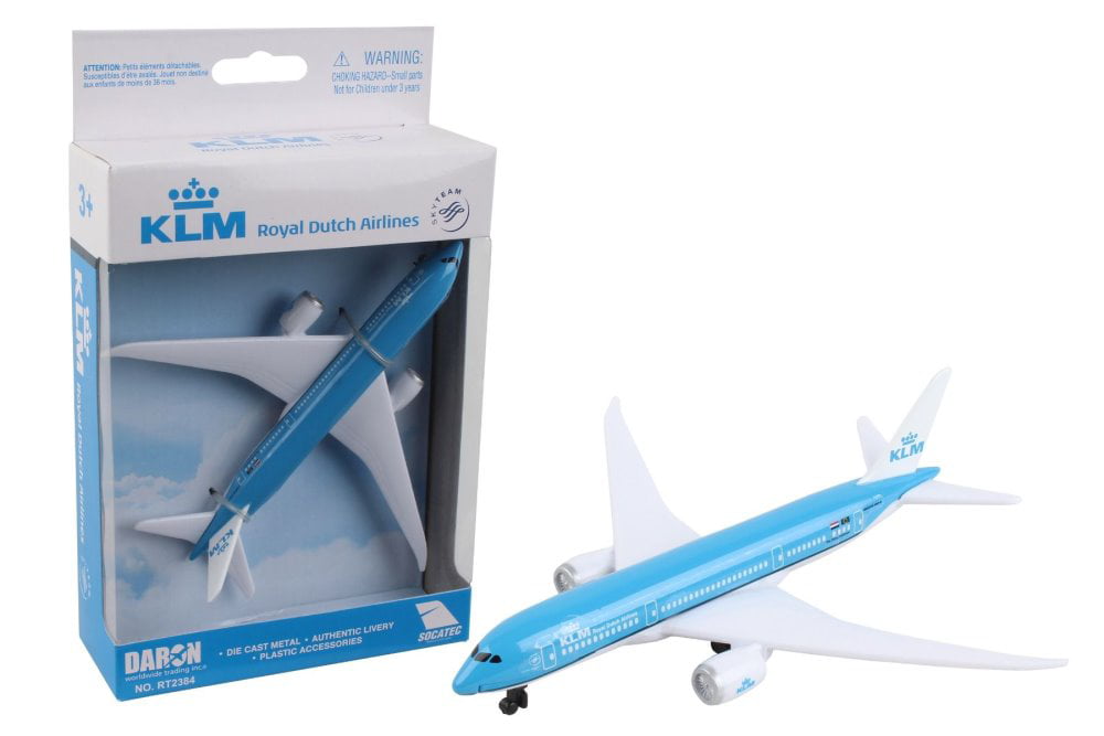 KLM Single Plane， Blue - Daron RT2384 - Diecast Model Plane