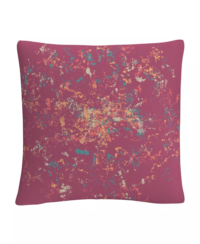 Baldwin ABC Speckled Colorful Splatter Abstract 8Decorative Pillow， 16