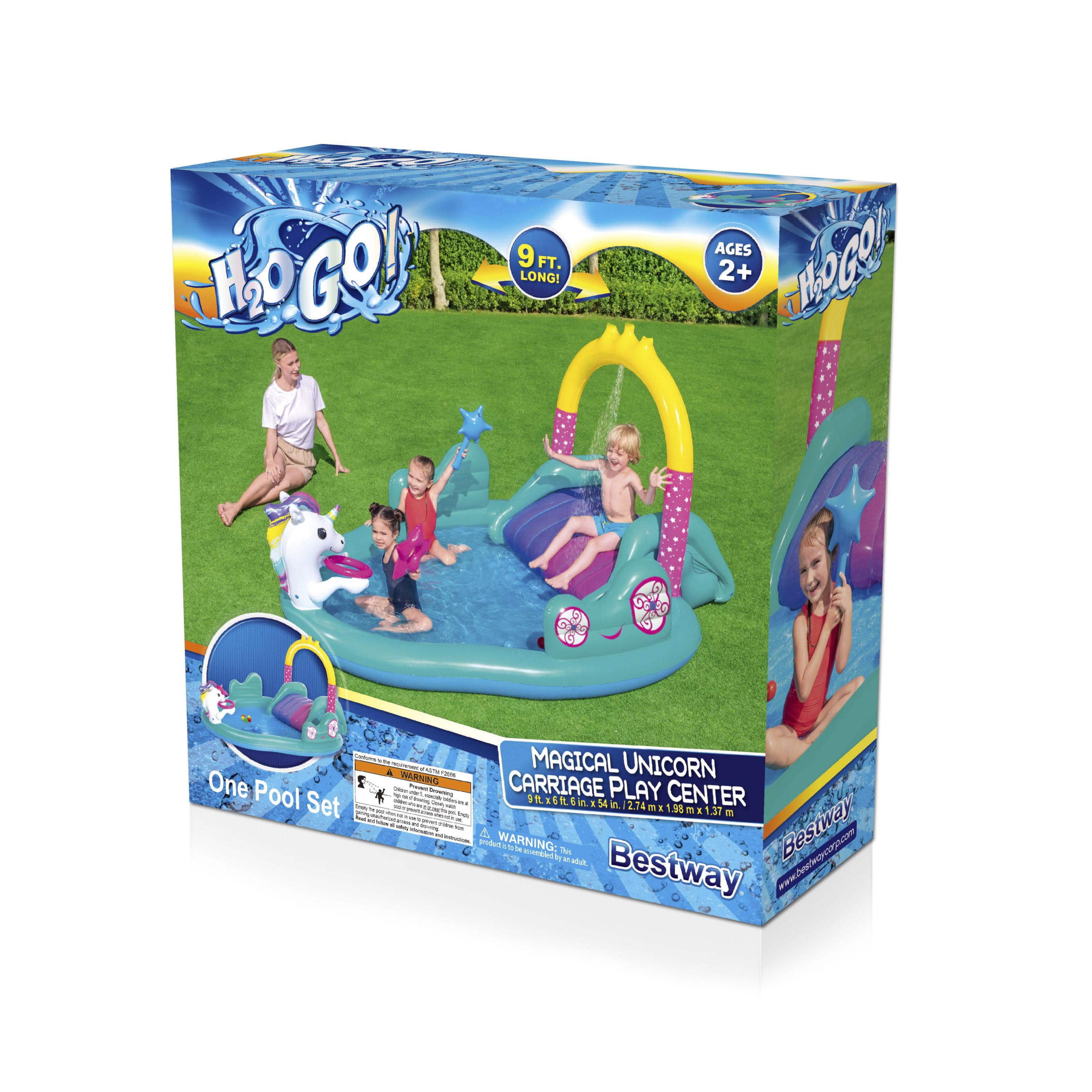 H2OGO! Magical Unicorn Carriage Play Pool Center