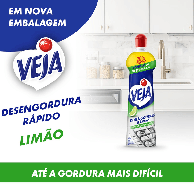 Veja Desengordura Rapido Limpador Limao 500ml Oferta