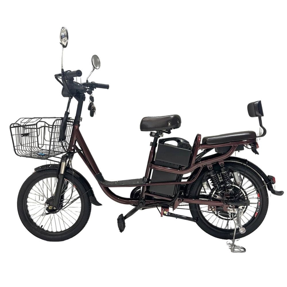 Bicicleta Elétrica Street 350w Sem Cnh Moto Scooter - Cor: Vermelho-Vinho