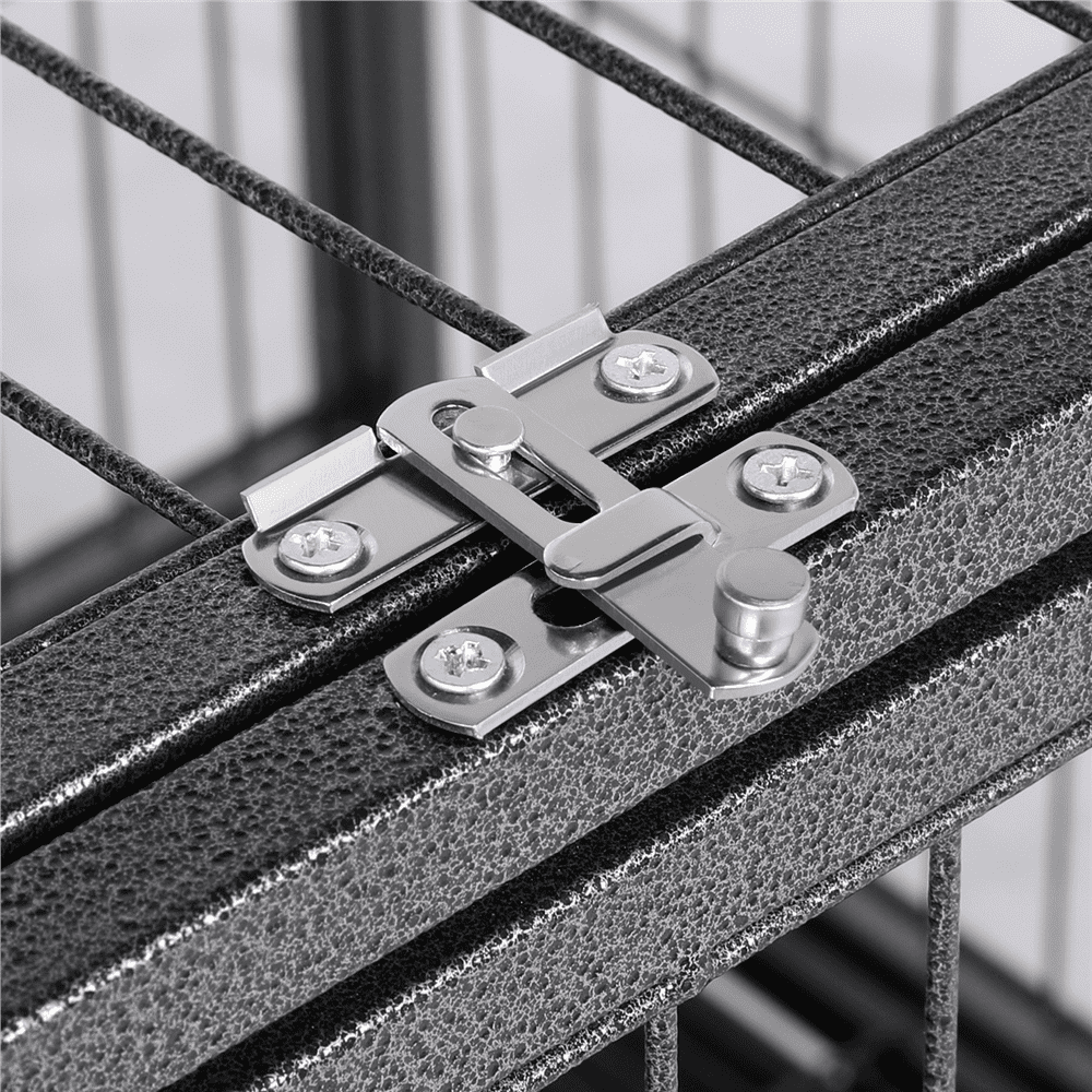 43inch Heavy Duty Metal Dog Cage Kennel，Black