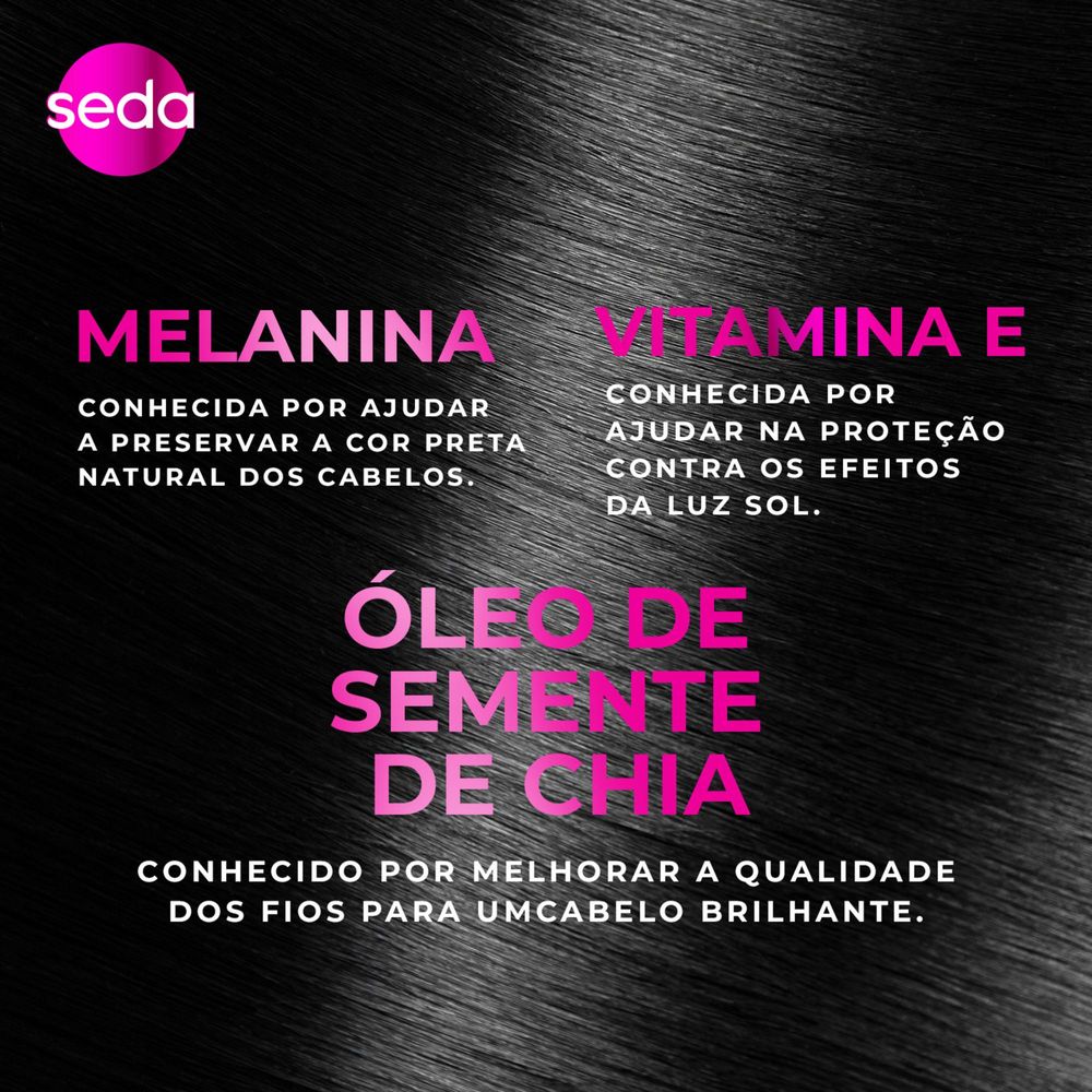 Shampoo Melanina Seda Cocriacoes Pretos Luminosos 325 ml