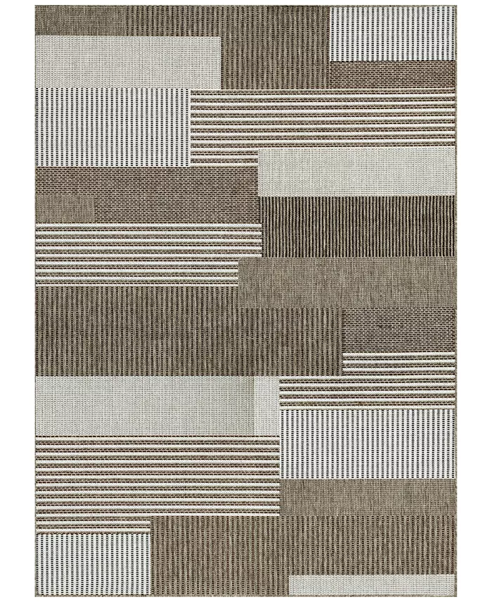 Couristan Monaco Starboard Grey-Sand Indoor Outdoor Area Rug Collection