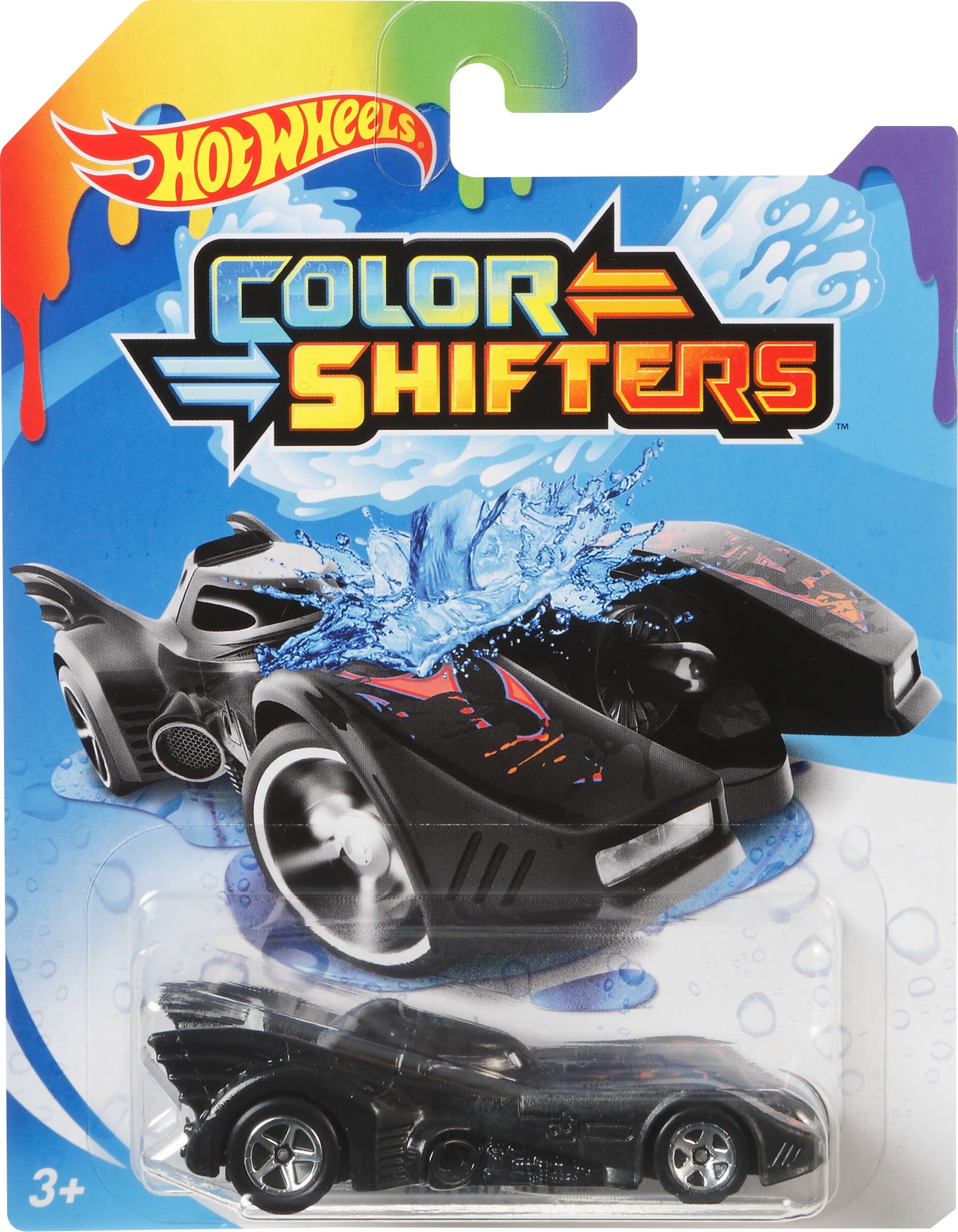 Hot Wheels Color Shifters 1:64 Scale Toy Car， Transforms Color in Water (Styles May Vary)