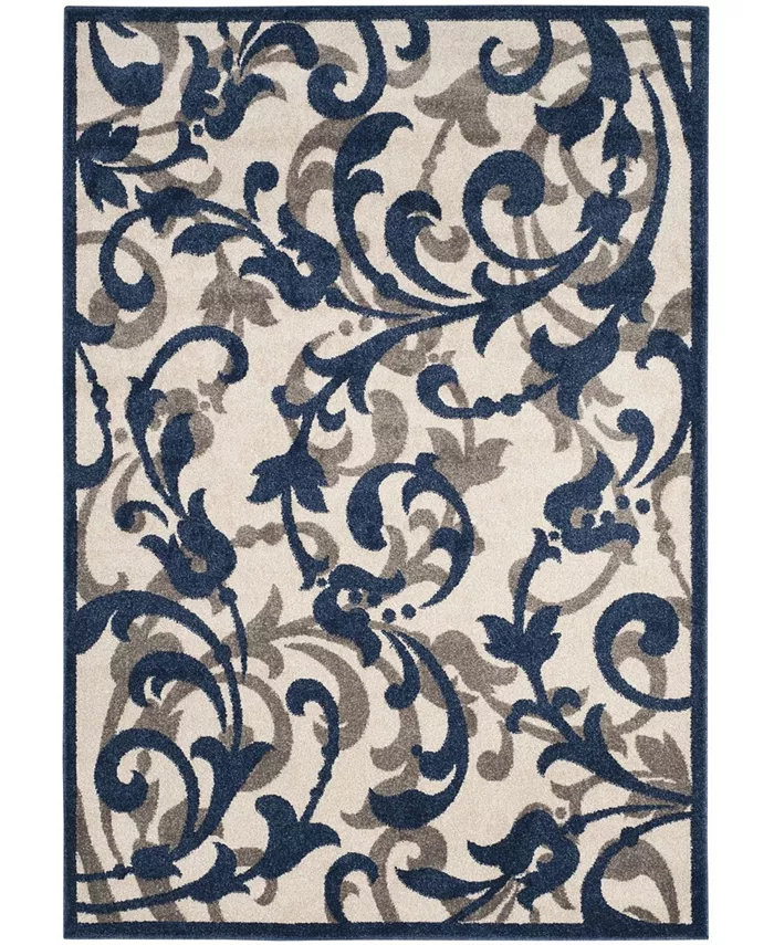 Safavieh Amherst Ivory and Navy Outdoor Area Rug Collection