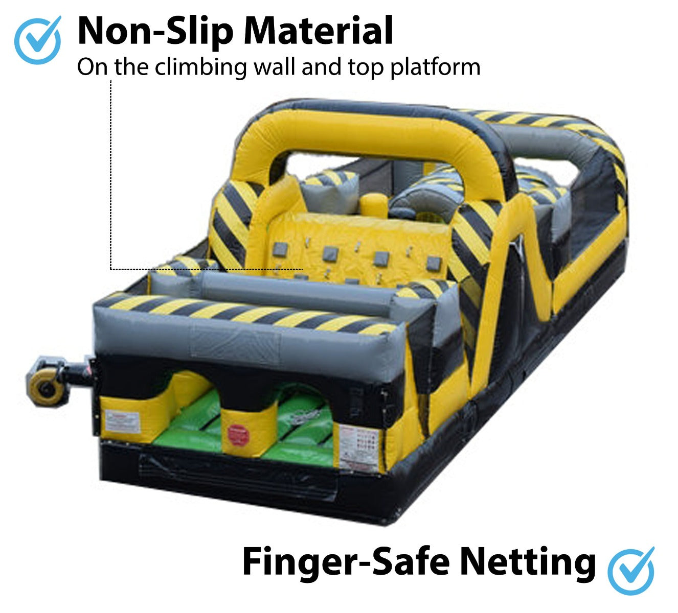 TentandTable 60' Commercial Inflatable Obstacle Course， Venom 2 Piece