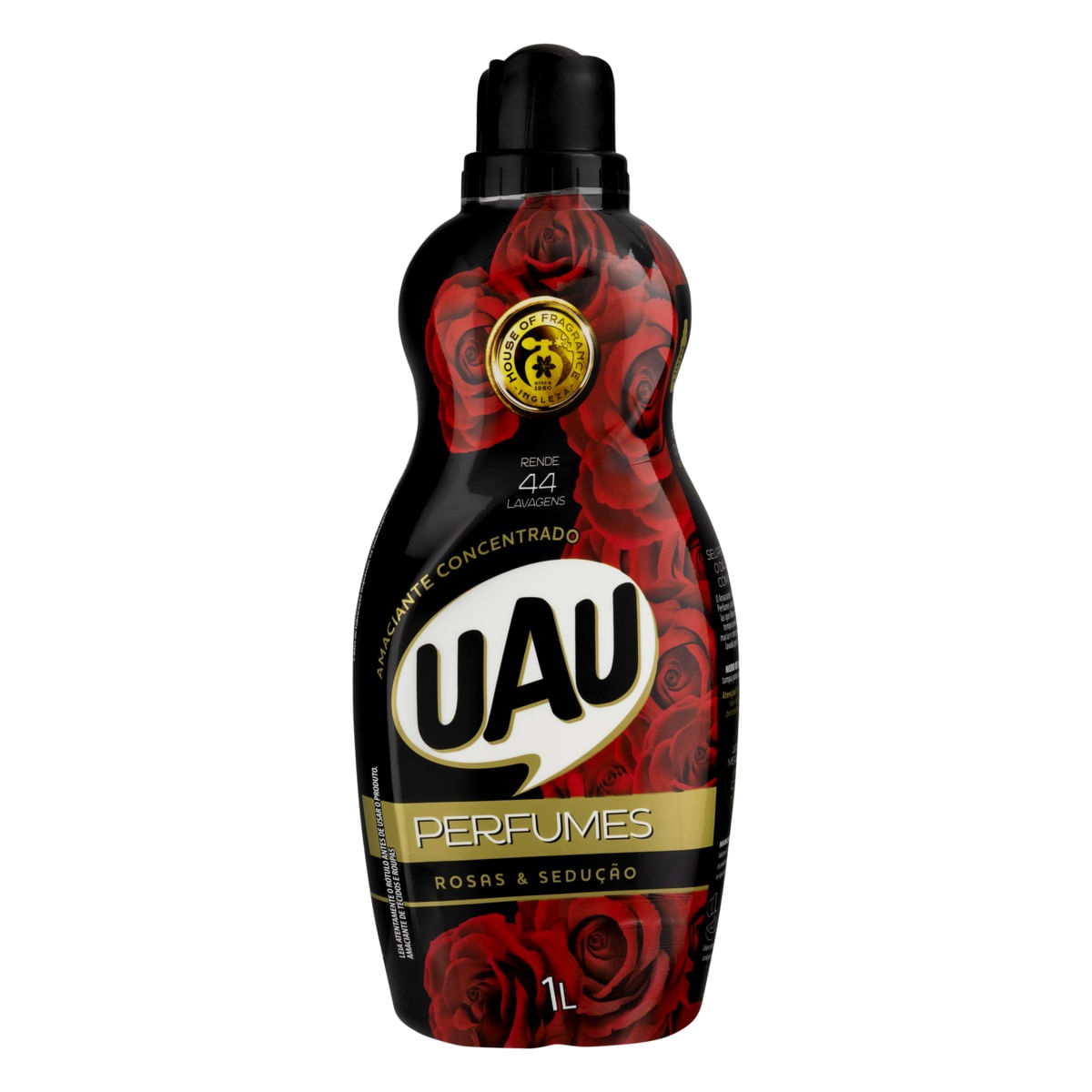 Amaciante de Roupa Concentrado Rosas & Seducao Uau Perfumes 1L