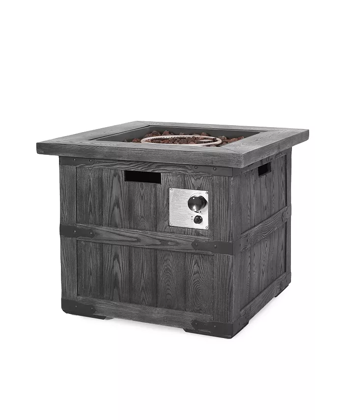 Noble House Finethy Outdoor Square Fire Pit