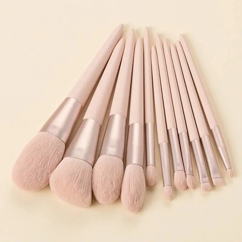 Hot Sale Private Label 11 Piece Blush Powder Foundation Makeup Brush Set
