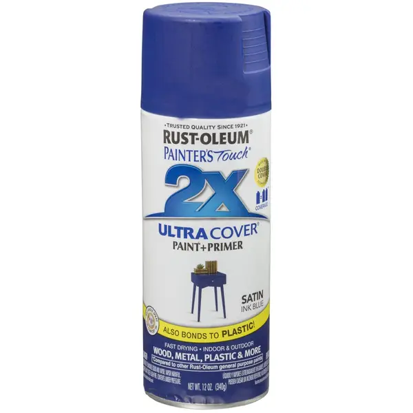 Rust-Oleum 12 oz 2X Satin Ink Blue Spray Paint and Primer