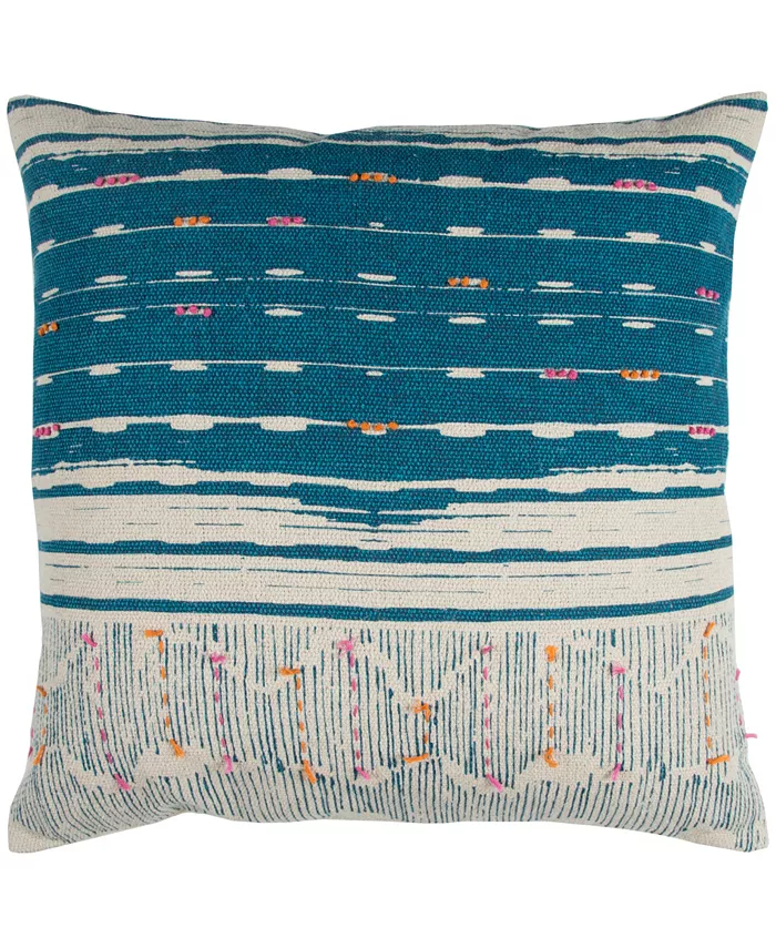 Rizzy Home Striped Polyester Filled Decorative Pillow， 22