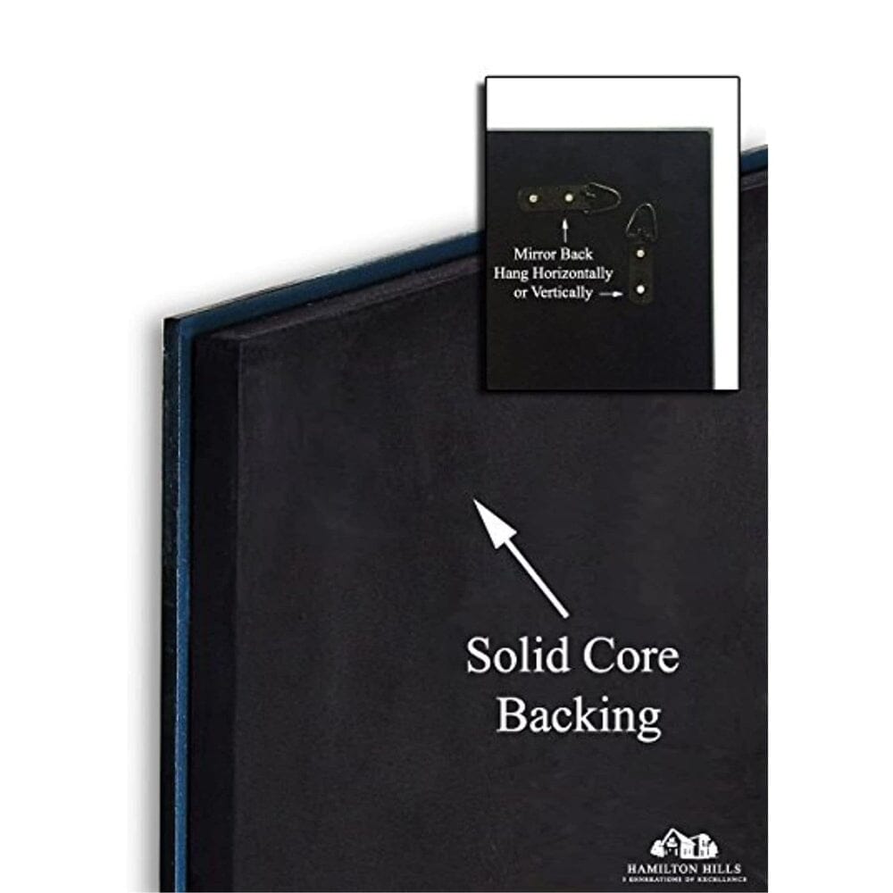 Large Simple Rectangular Streamlined 1 Inch Beveled Wall Mirror (24