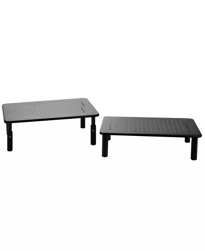 Mind Reader Iron Monitor Stand， Set of 2