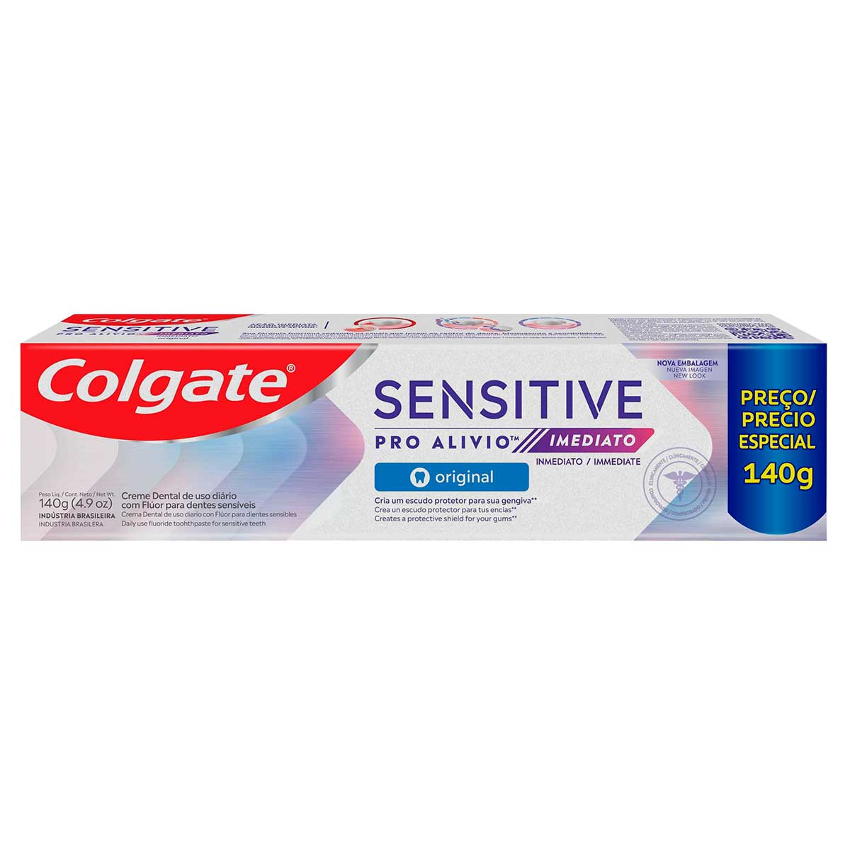 Creme Dental para dentes sensiveis Colgate Sensitive Pro-Alivio Imediato Original 140g