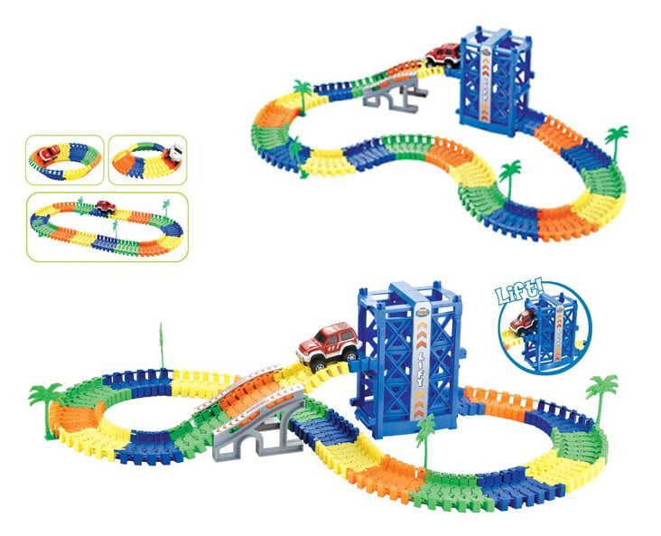 Magic Track Car Flexible with Lift Create Your Own Track 120 Pcs