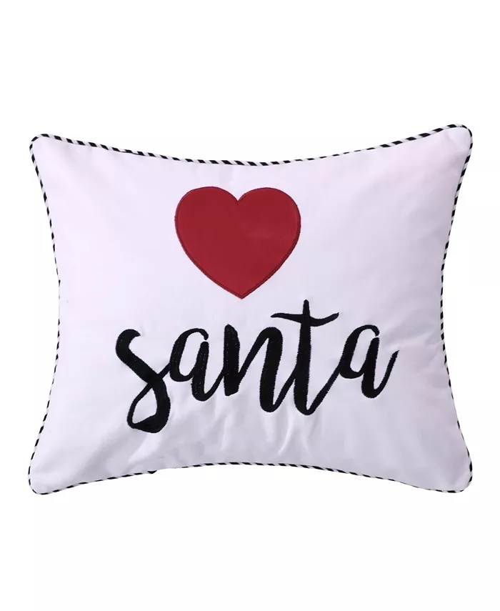 Levtex Rudolph Heart Santa Decorative Pillow， 18