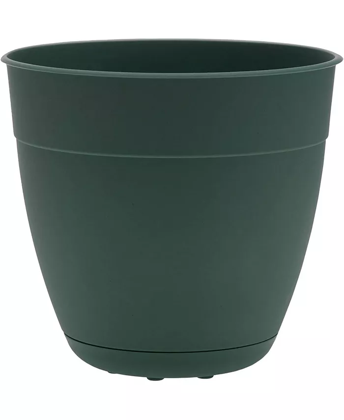 Bloem Ocean Series Dayton Recycled Ocean Plastic Planter， Turtle Green， 12 inches