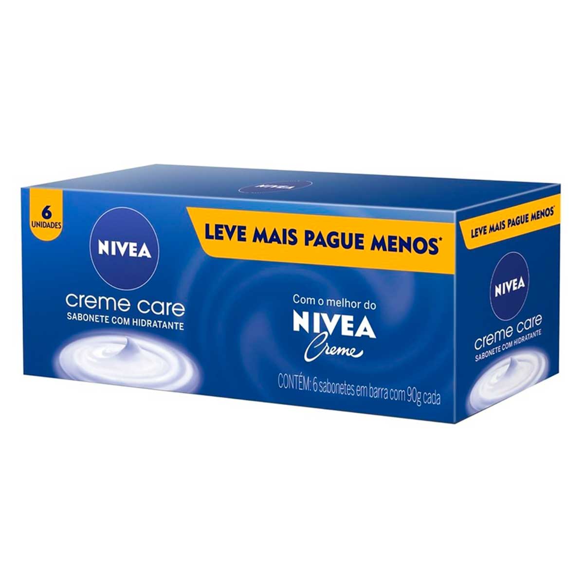 Sabonete em Barra NIVEA Creme Care Promo 6 Unidades 90g