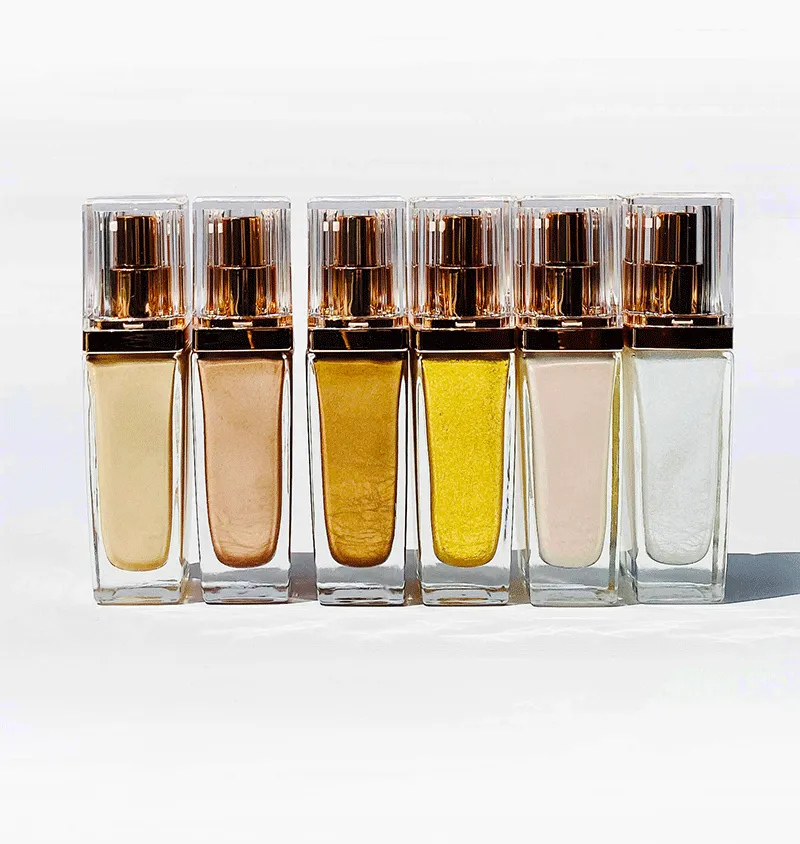 Private Label Shimmer Body Oil Bronze Face Highlighter Illuminator body Makeup