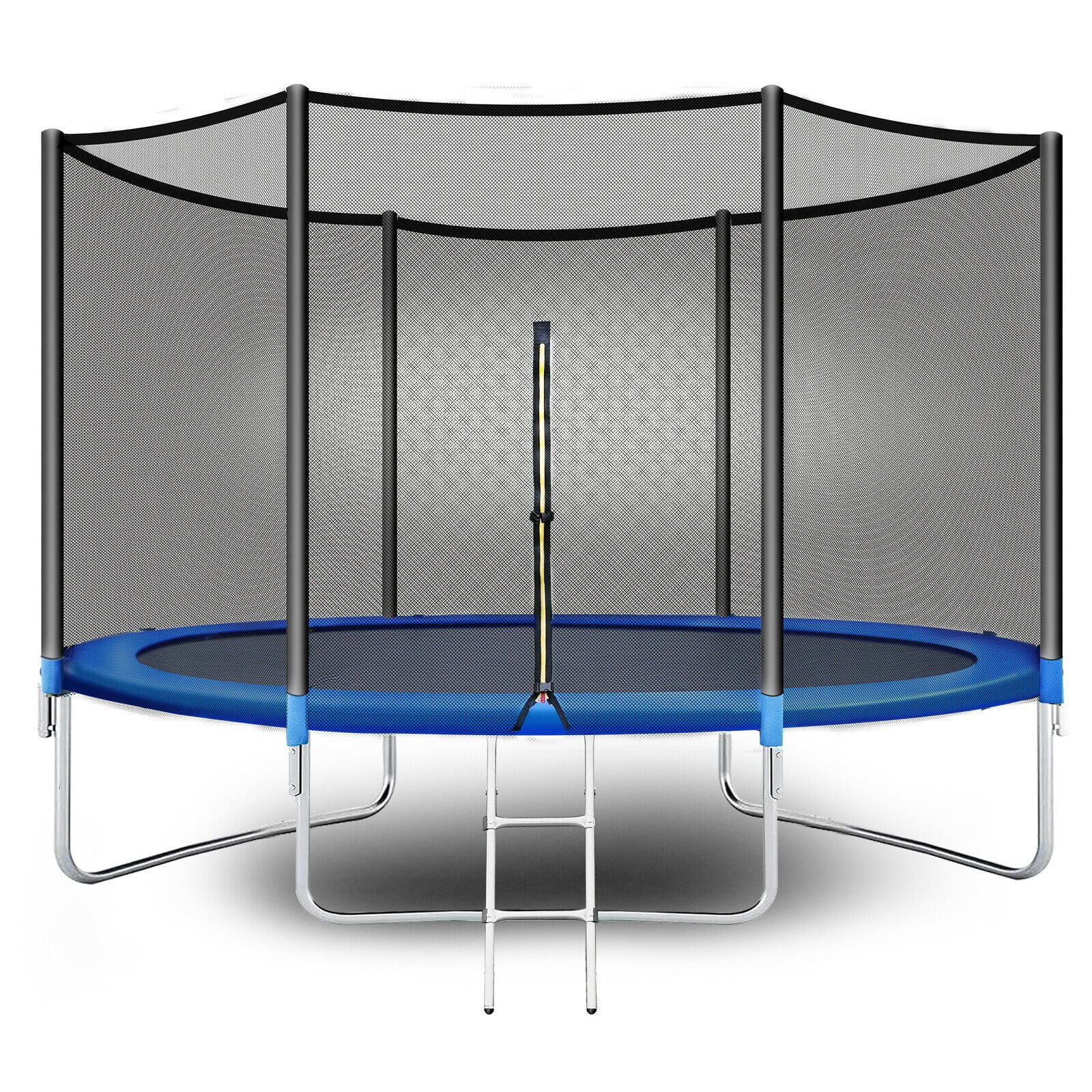 Polar Aurora 10Ft Outdoor Backyard Trampoline for Kids Adults Family Happy Time with Safety Enclosure Net， Non-Slip Ladder，Spring Pad Combo Bounce Jump Recreational Trampoline