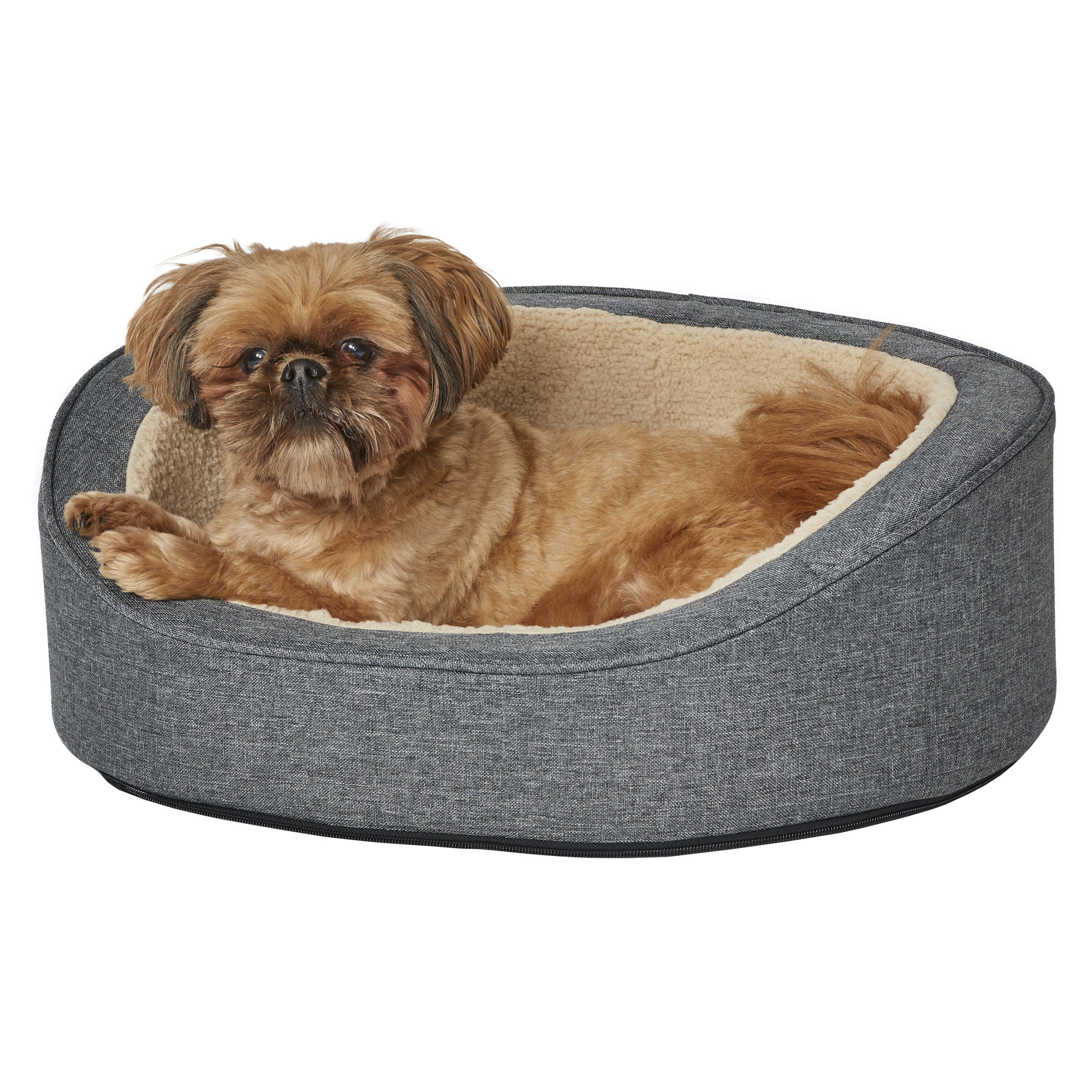 Extra-Small QuietTime Deluxe Hudson Pet Bed- Gray