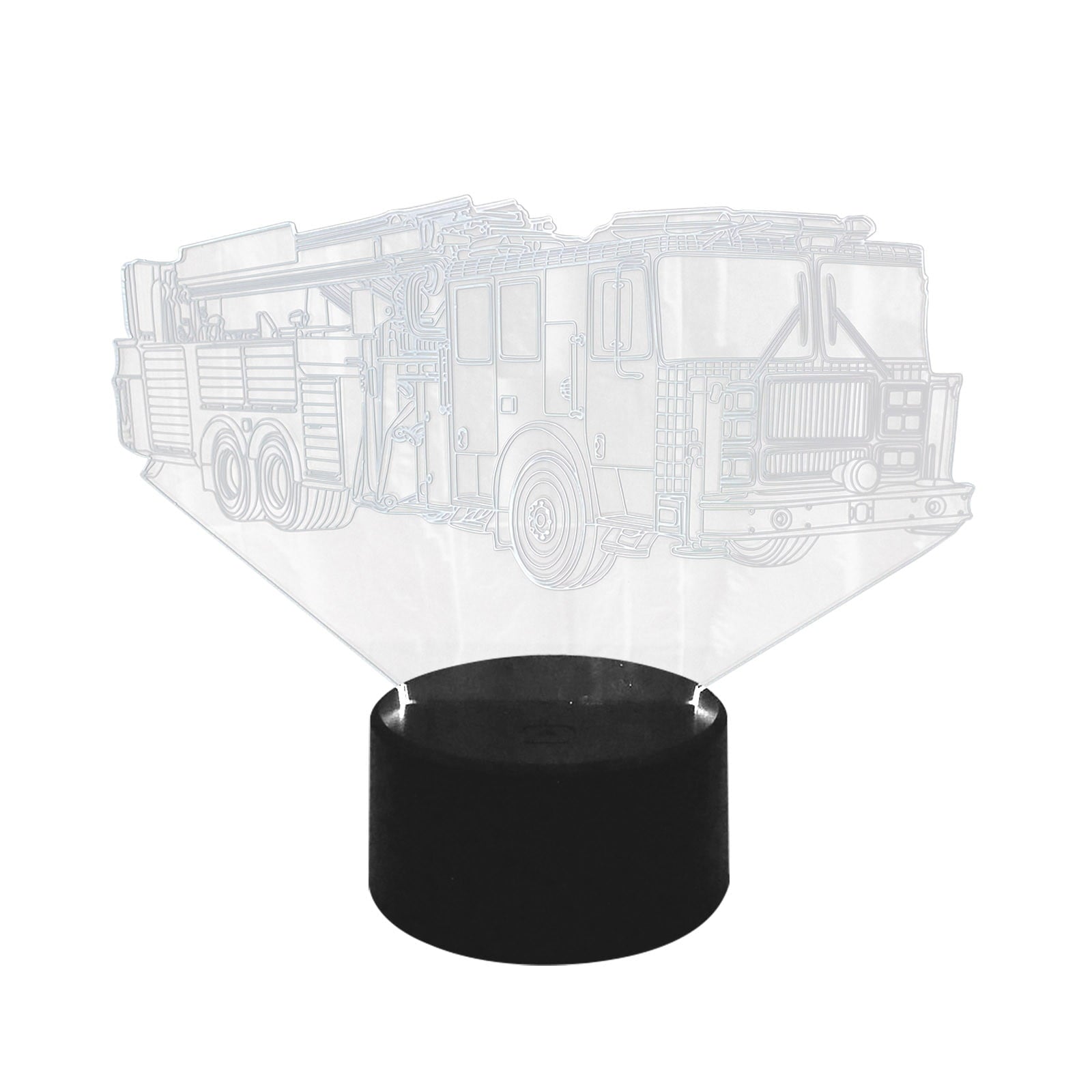 Fire Truck Colorful Creative And Warm 3D Stereo Night Light For The One You Love Led lights for bedroom outdoor floor lamp pendant DIY Wedding Party Bedroom Terrace(Multicolor)