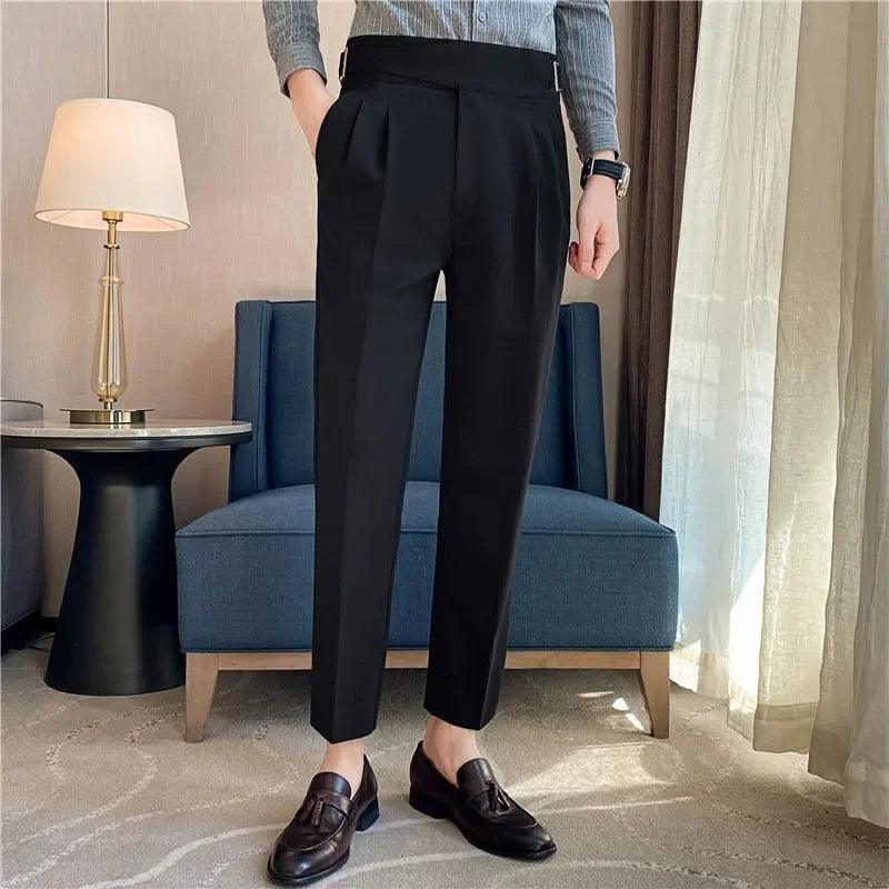 Calça Hampton™ de Alfaiataria Italiana Nobre com Cintura Ajustável / Sofisticação e Conforto Old Money para o Homem Exigente!