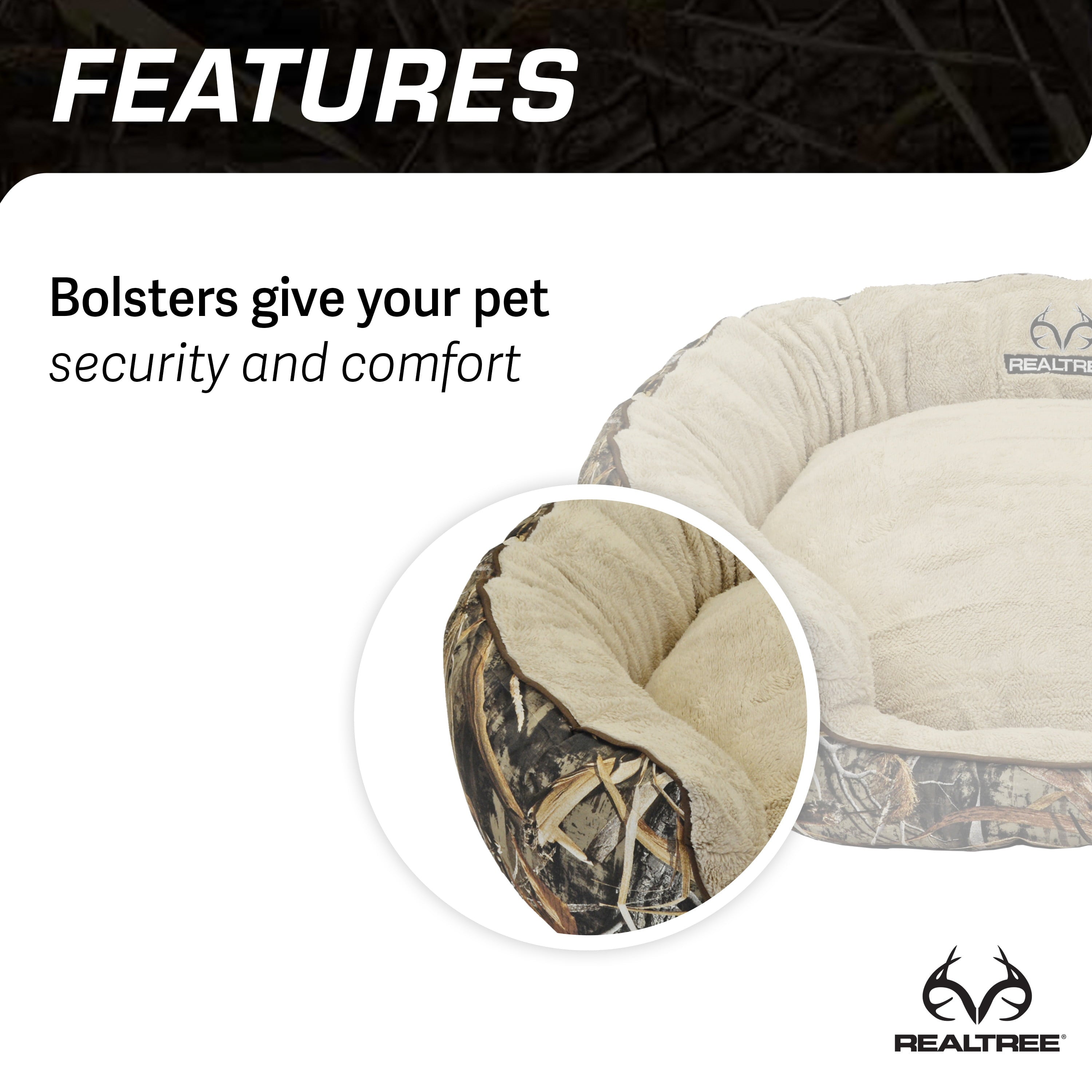 Realtree Edge(R) Camo Bolster Bed - Brown