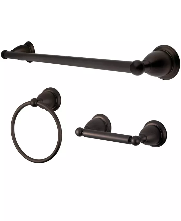 Kingston Brass Heritage 3-Pc. Bathroom Accessory Set in Oil Rubbed Bronze