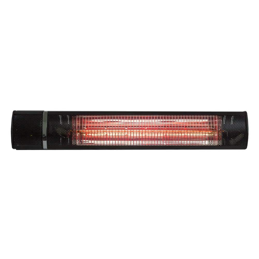 Hiland 1,500-Watt Infrared Wall Mount Black Electric Patio Heater HIL-TW15R