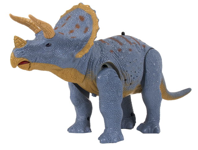 Contixo Infrared RC Dinosaur Toy for Kids Waking Triceratops with Light up Eyes and Sounds， DR2 Electronic Pet