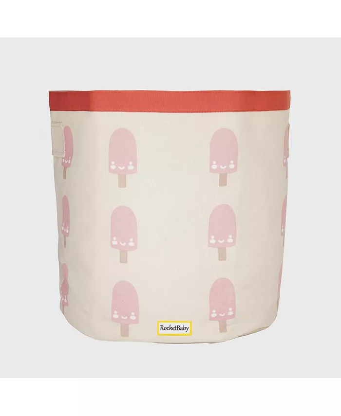 RocketBaby Cylindrical Cotton Canvas Storage Bin Sweetie the Icecream