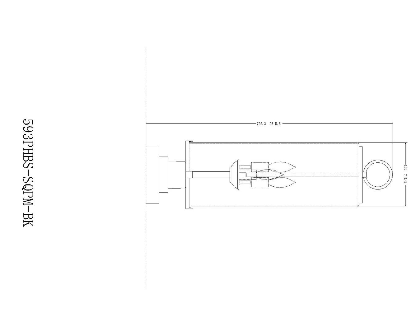 Z-Lite 593PHBSSQPMBK