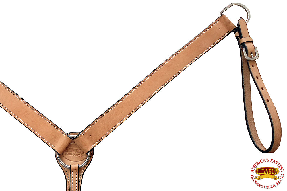 86BH Western Horse Breast Collar Tack American Leather Tan Hilason