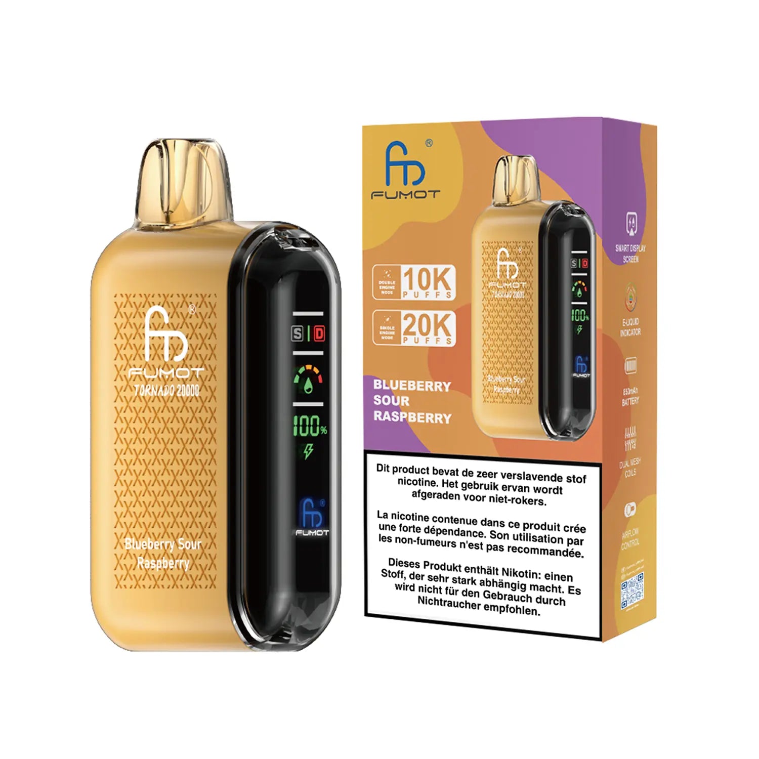 Fumot Tornado Vape 20000 - Blueberry Sour Raspberry