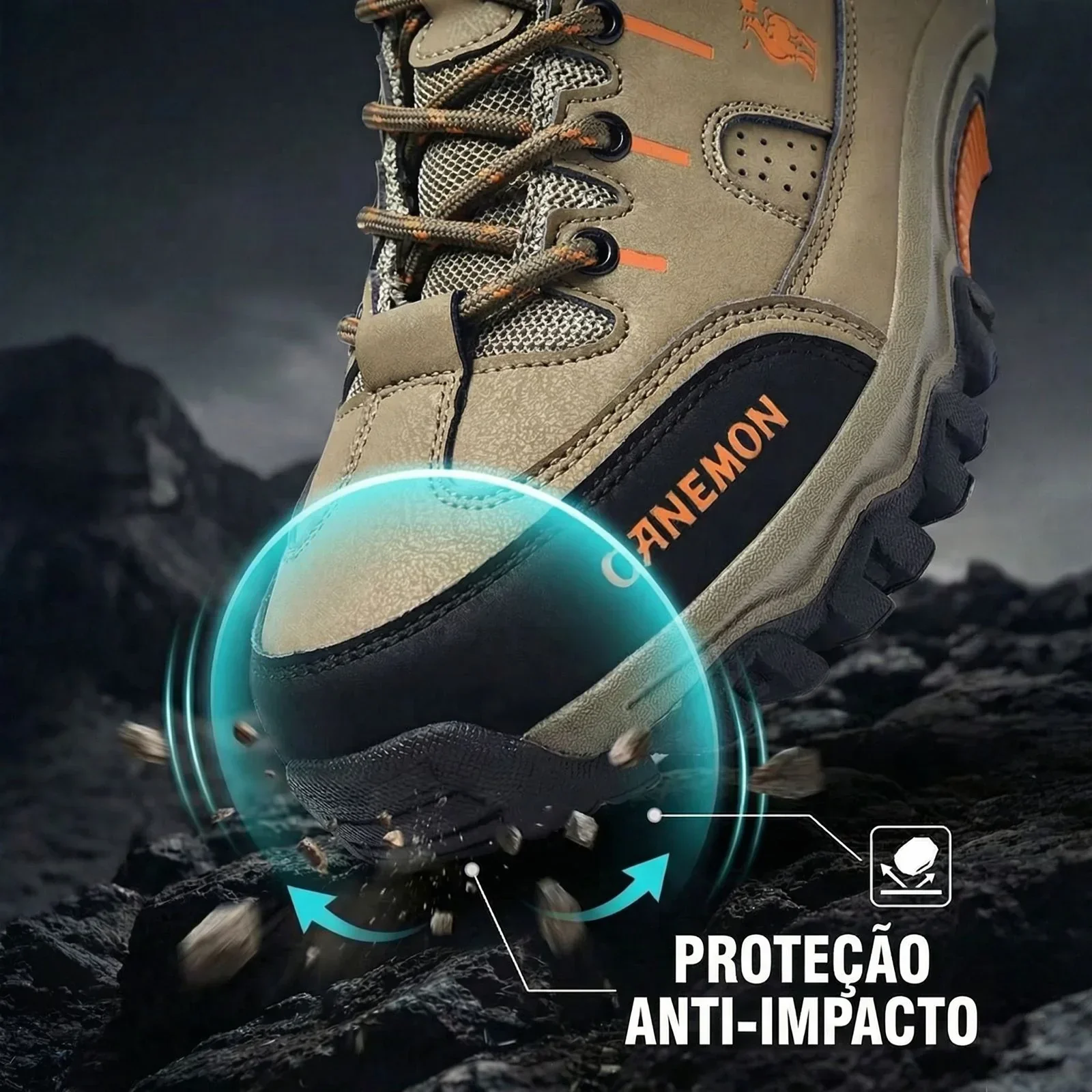 Bota SafeTrail™ de Alta Resistência com Tecnologia Ortopédica Anti-Impacto