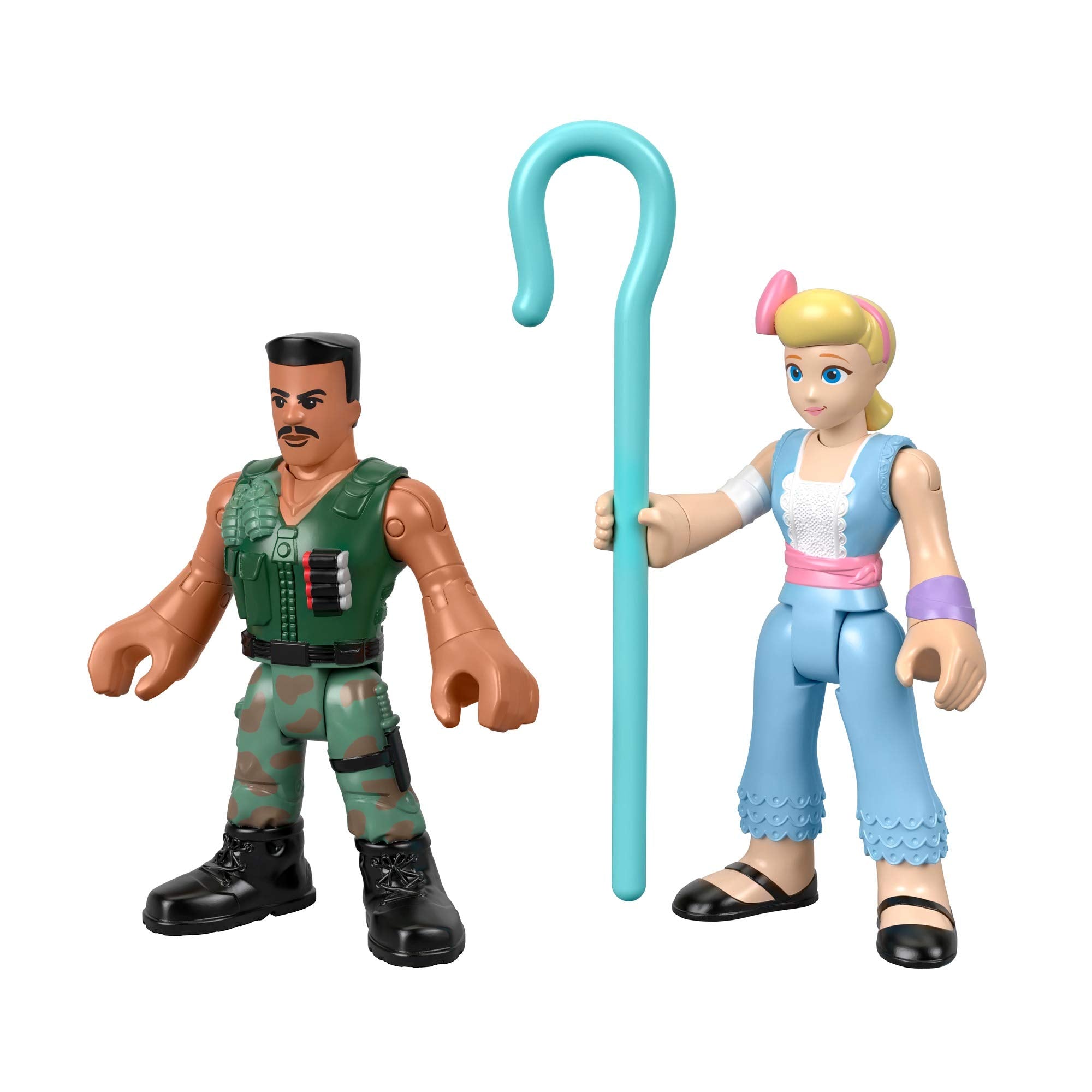 Disney Pixar Toy Story Combat Carl and Bo Beep Figure Set， Imaginext 3-Piece Preschool Toy