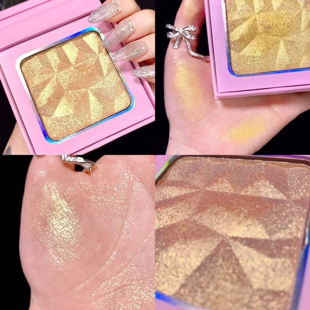 Private Label Highlighter Makeup Palette Highlight Powder with Mirror