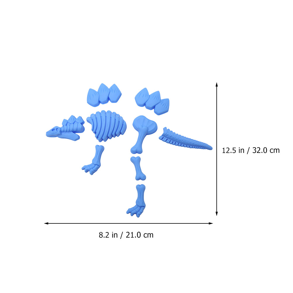 NICEXMAS 3pcs Dinosaur Sand Molds Dinosaur Fossil Sand Molds Multi-color Beach Toy Set