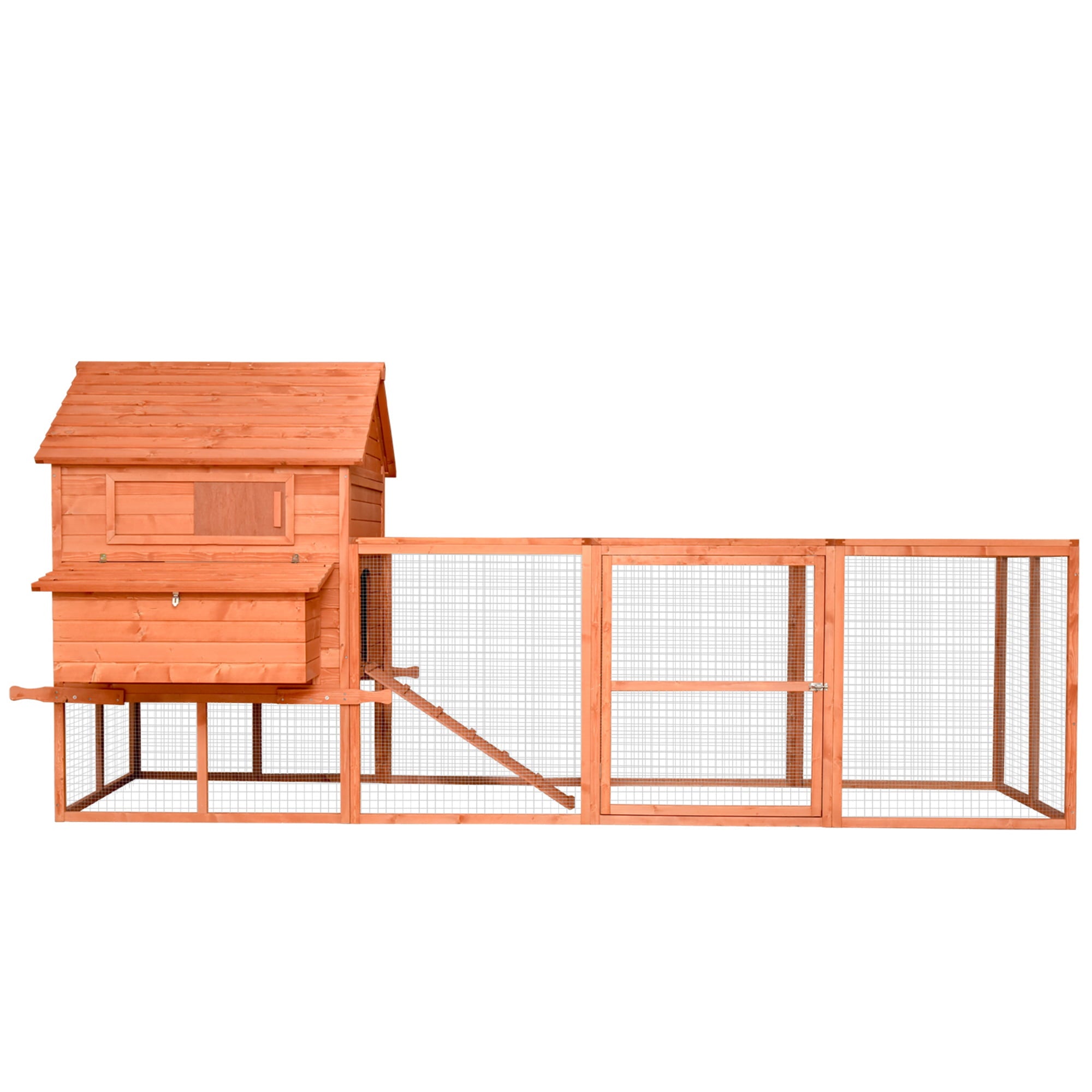 PawHut Large Chicken Coop Run Cage Duck Hen Chook House Poultry