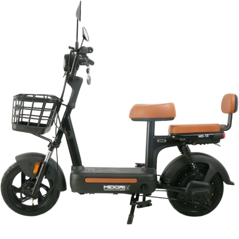 Bicicleta Elétrica Scooter Autopropelida com Alarme 500W 48V MD-10 Preta Midori
