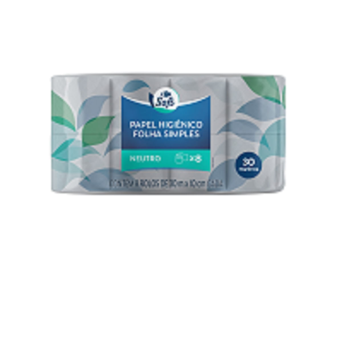 Papel Higienico Folha Simples 30 Metros Carrefour 8 Unidades