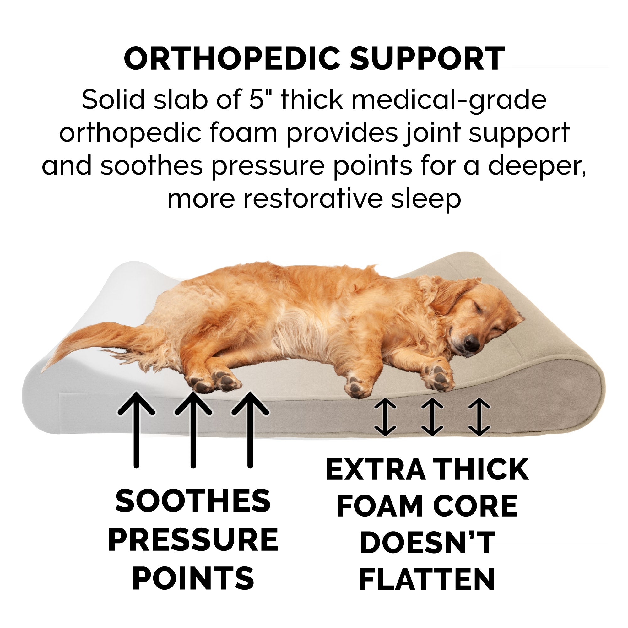 FurHaven Pet Dog Bed | Orthopedic Microvelvet Luxe Lounger Pet Bed for Dogs and Cats， Clay， Small