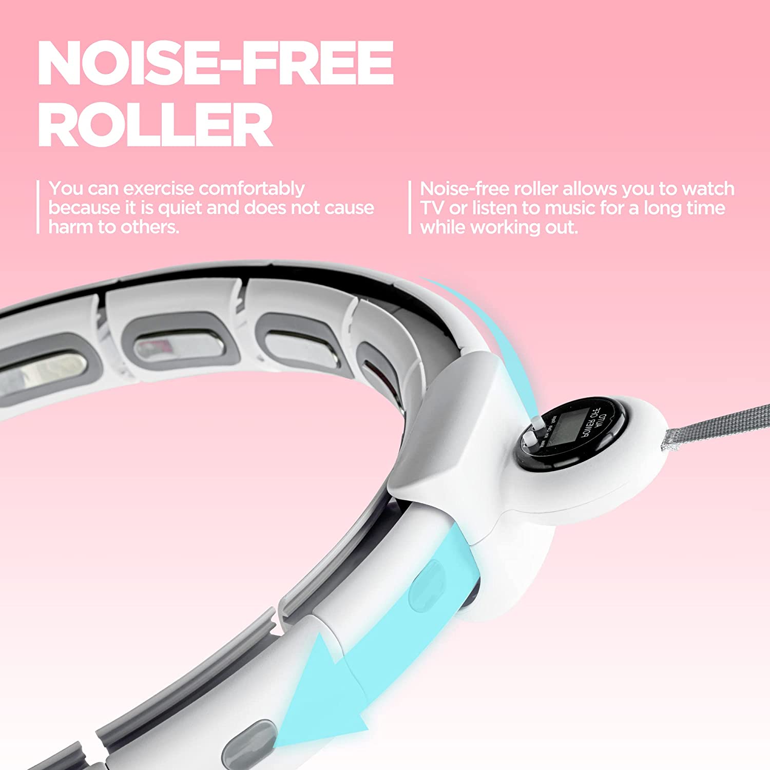 Smart Weighted Hula Hoop for Exercise – Weighted Infinity Hoop for Abs and Hips with Digital Counter – Quiet， Adjustable Smart Hula Hoop for Waist Sizes 31–44 Inches – Home Workout Equipment by generic