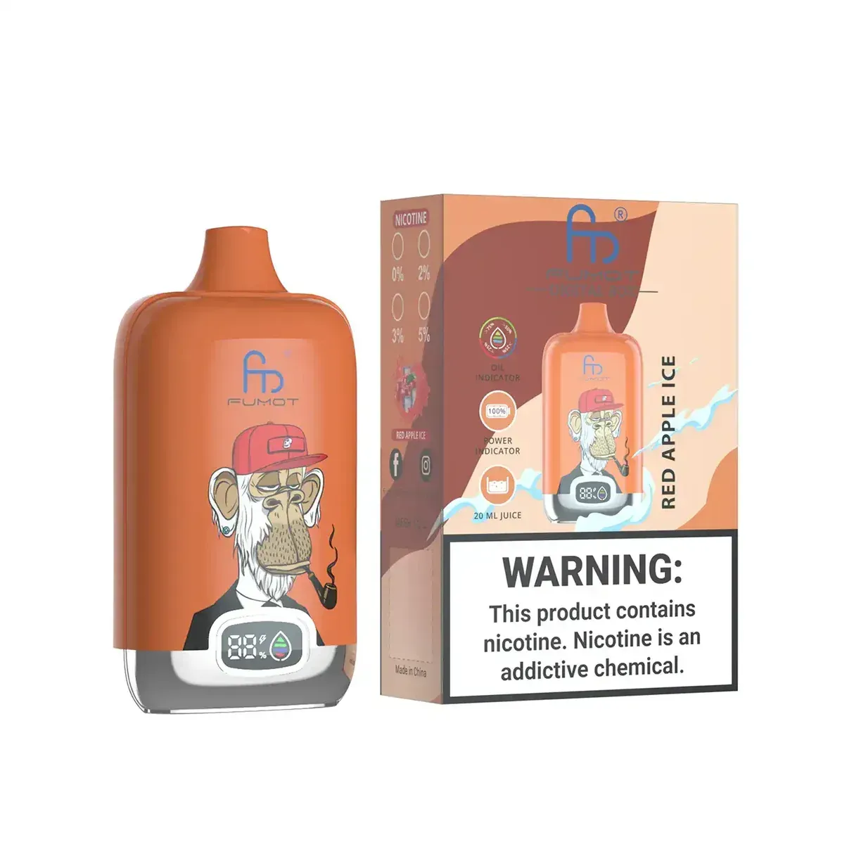 ⭐Fumot Tornado Digital Box 12000 Puffs -50+ Flavour Choices 🍇🍉🍋