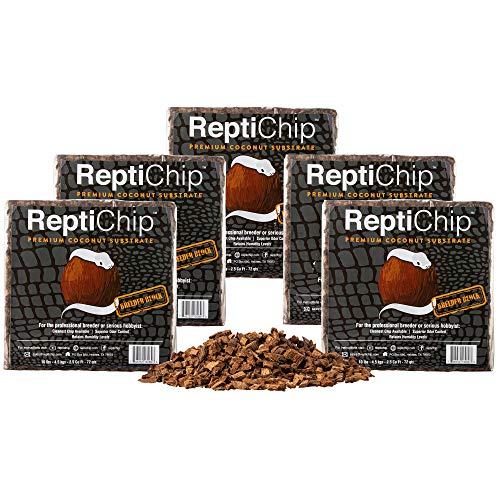 ReptiChip Breeder Bundle (10 Pack) Contains 720 quarts of Premium Coconut Reptile Substrate， The Perfect Bedding for Pythons， Boas， Lizards， and Amphibians
