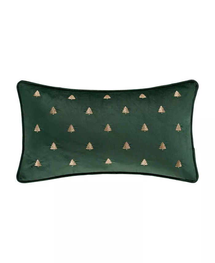 J Queen New York Christmas Tree Embellished Decorative Pillow， 11